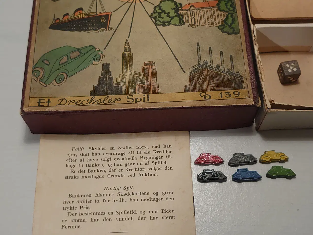 Billede 5 - Matadorspil fra før 1948, komplet m. metalbiler