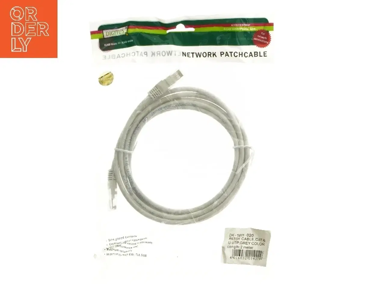 Billede 1 - CAT.6 netværkskabel 2m fra Digitus (str. 200 cm)