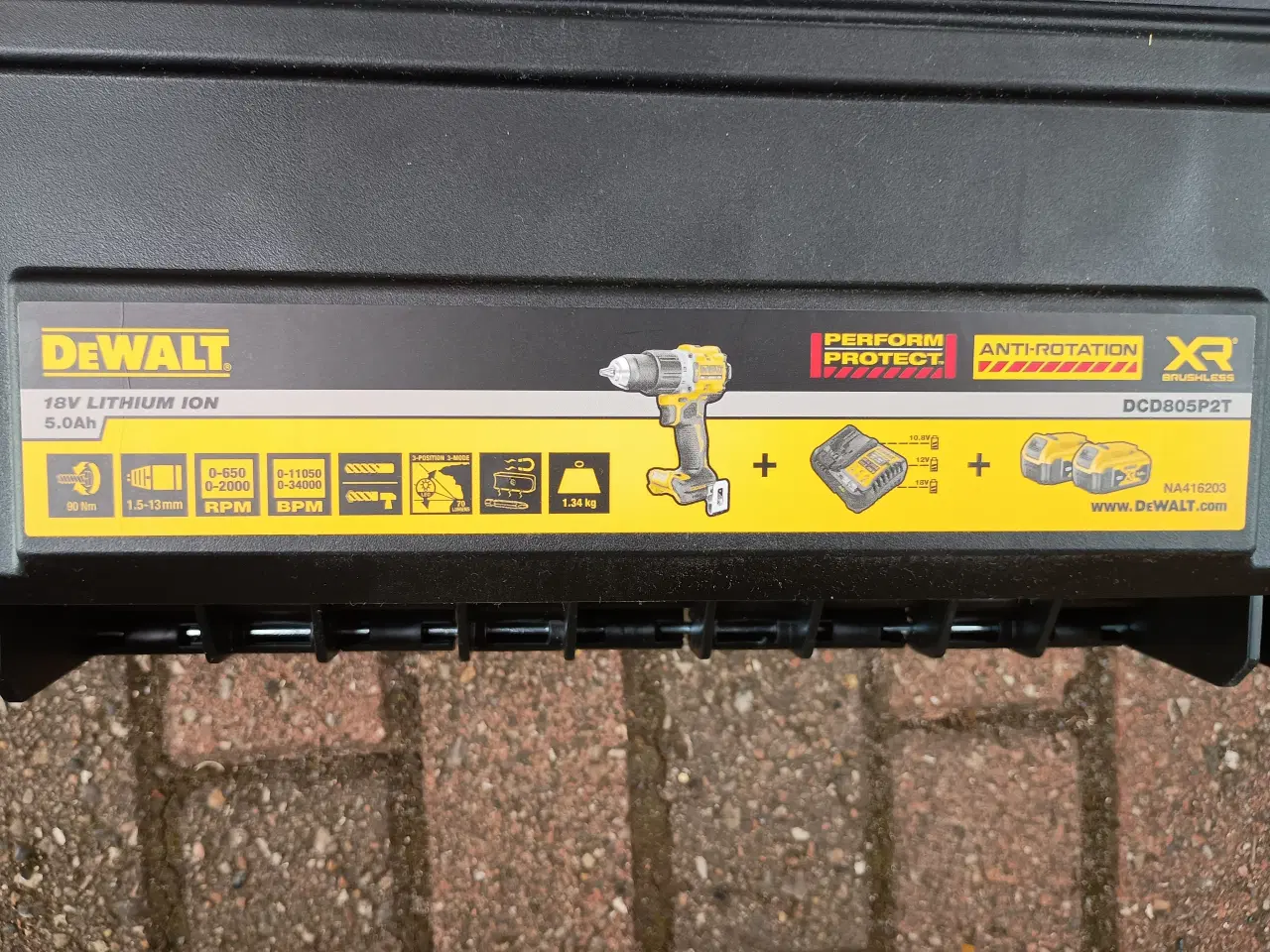 Billede 2 - DeWalt DCD805P2T bore/ skruemaskine. NY.