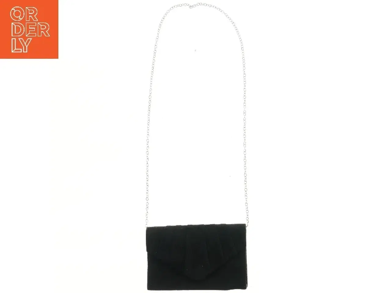 Billede 1 - Sort aftentaske med kæde (str. 21x13x5 cm)