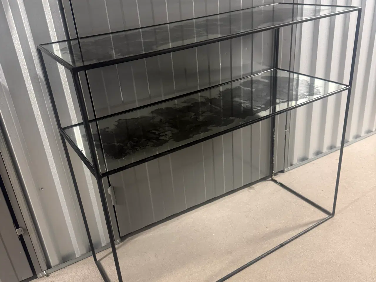 Billede 1 - Konsol bord i metal og glas