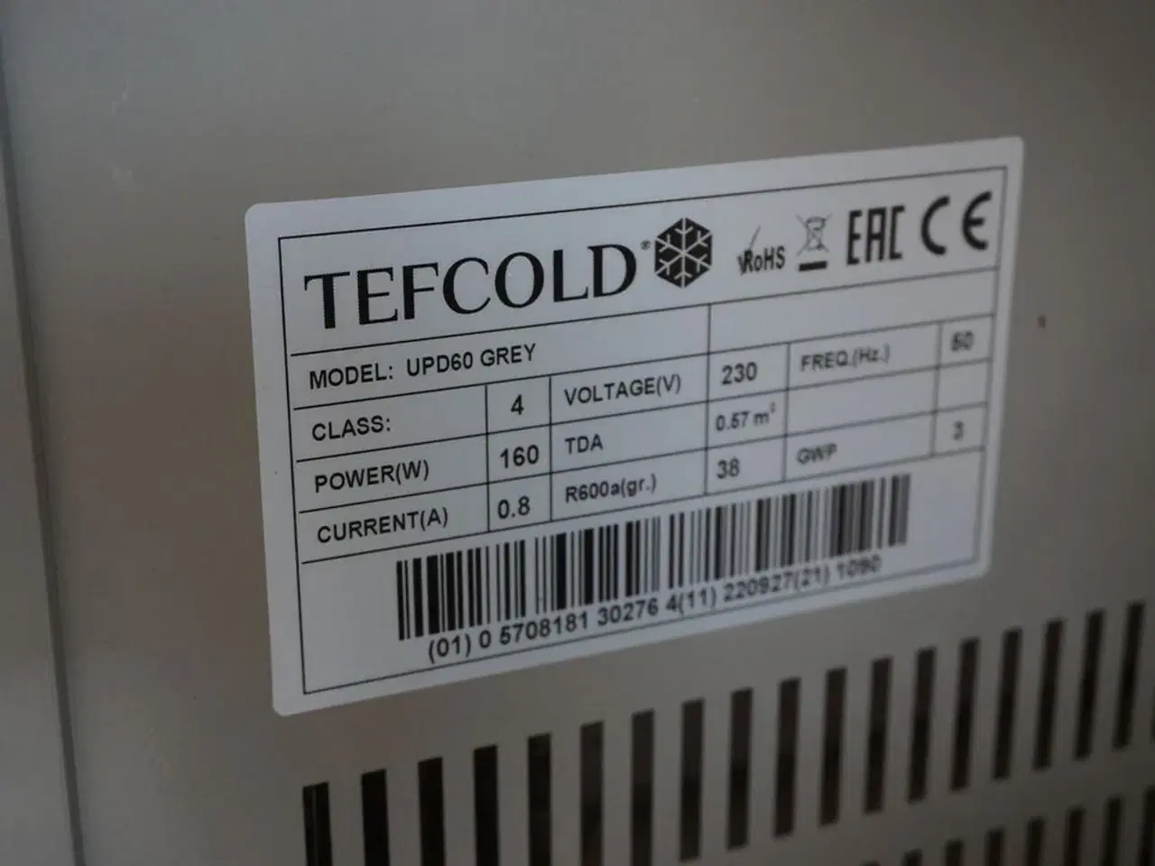 Billede 3 - Display køler TEFCOLD UPD60 GREY