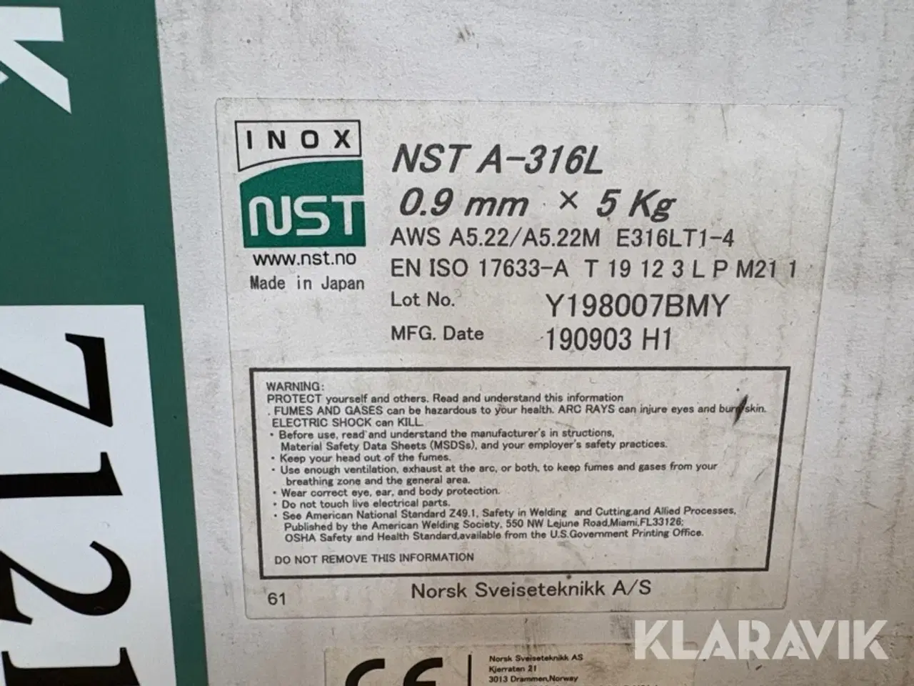 Billede 2 - Svejsetråd NST A-316L - 3 ruller