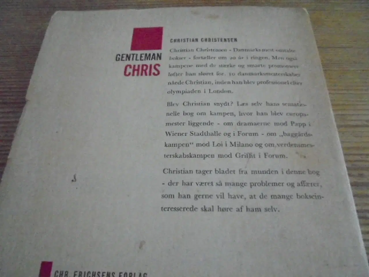 Billede 5 - GENTLEMAN CHRIS – Bokselegenden Chr. Christensen