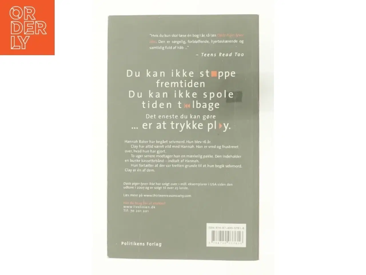 Billede 3 - Døde piger lyver ikke af Jay Asher (Bog)