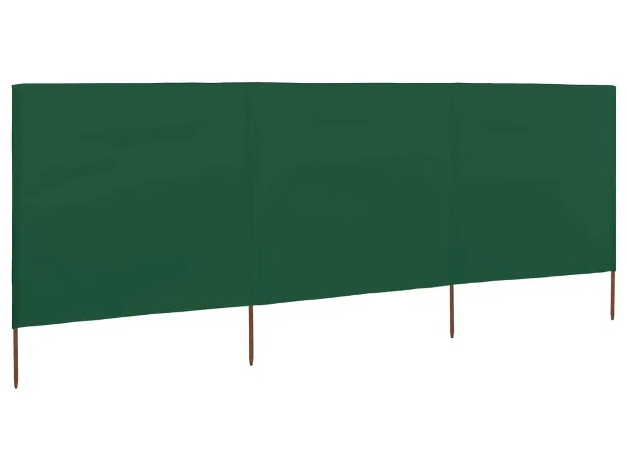 Billede 1 - 3-panels læsejl stof 400 x 120 cm grøn