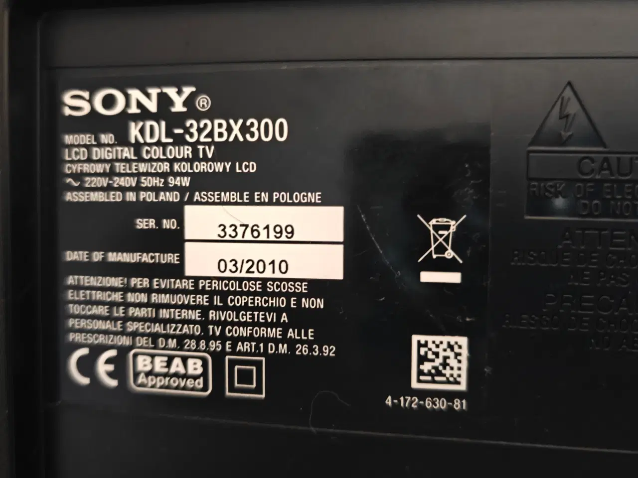 Billede 2 - Sony fladskærms TV