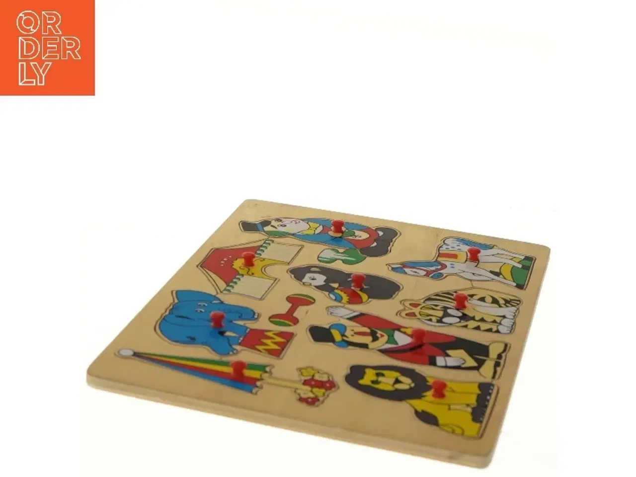 Billede 2 - Træpuslespil med cirkusmotiver (str. 30x21 cm)