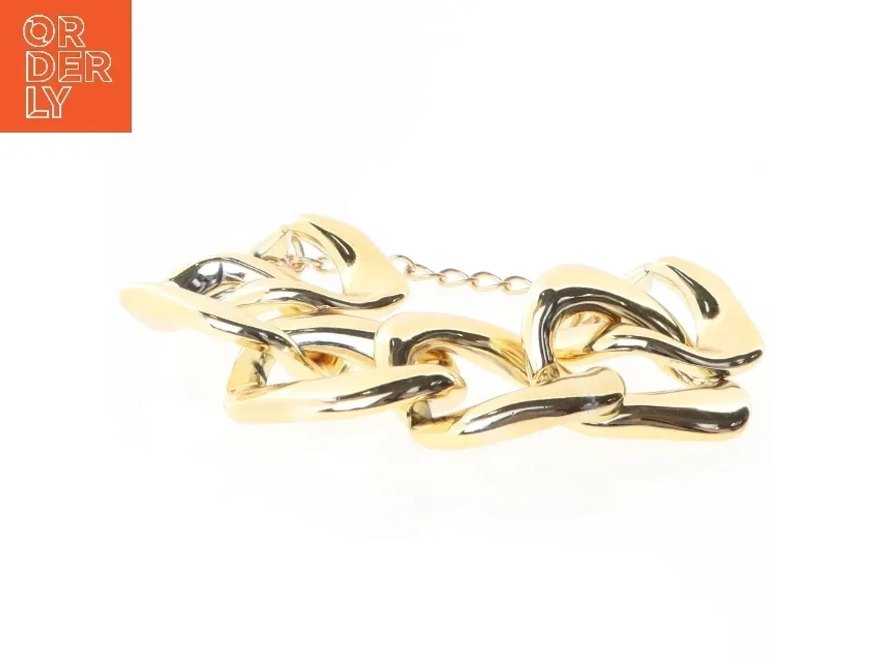 Billede 2 - Guldtonet kæde (str. 28 cm)