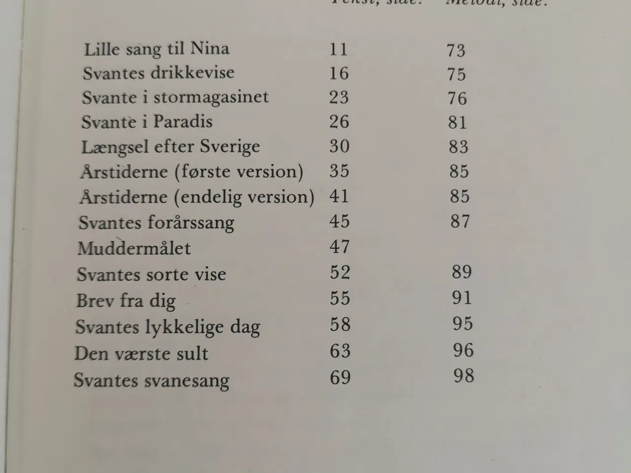 Billede 2 - Bog: Svantes viser, Benny Andersen