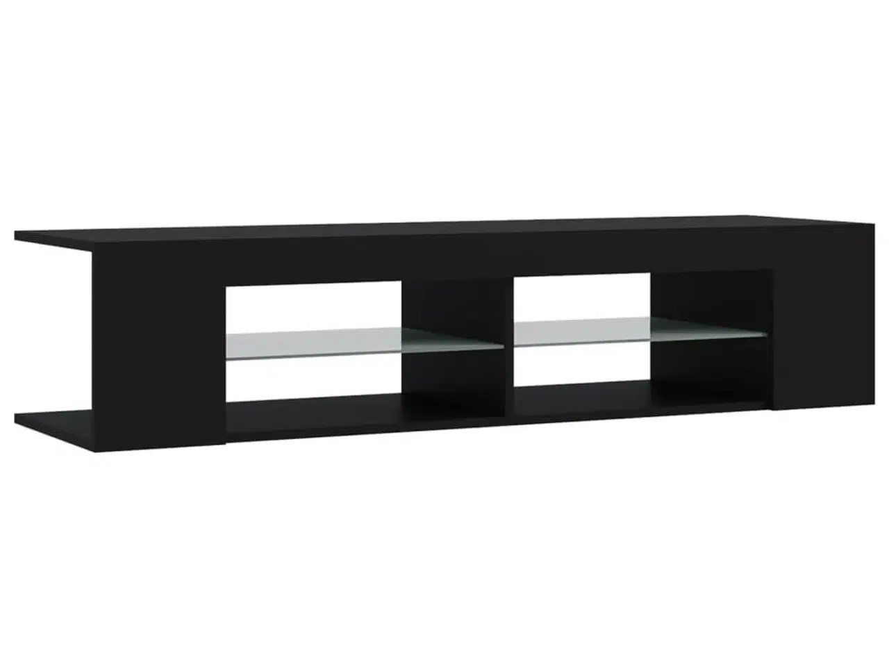 Billede 7 - Tv-skab med LED-lys 135x39x30 cm sort