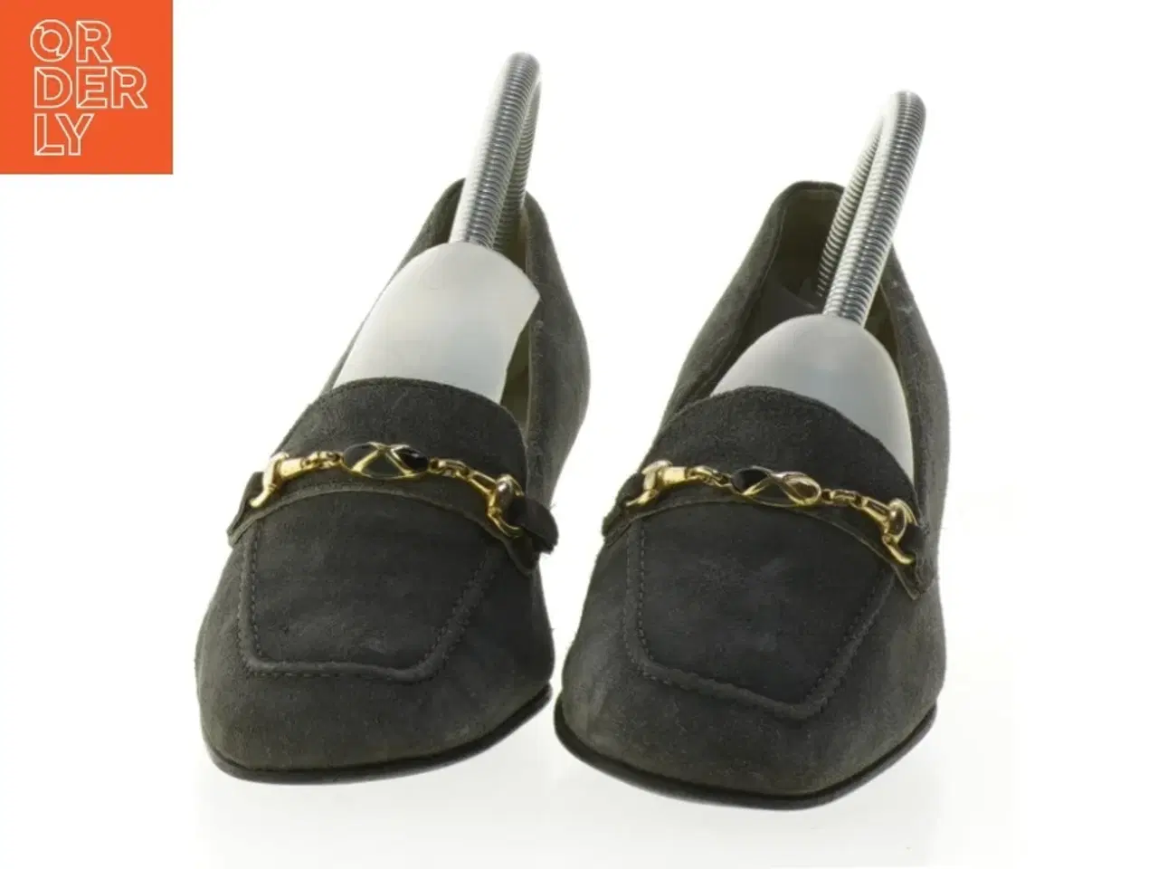 Billede 3 - Mørkegrå pumps i ruskind (str. 37 )