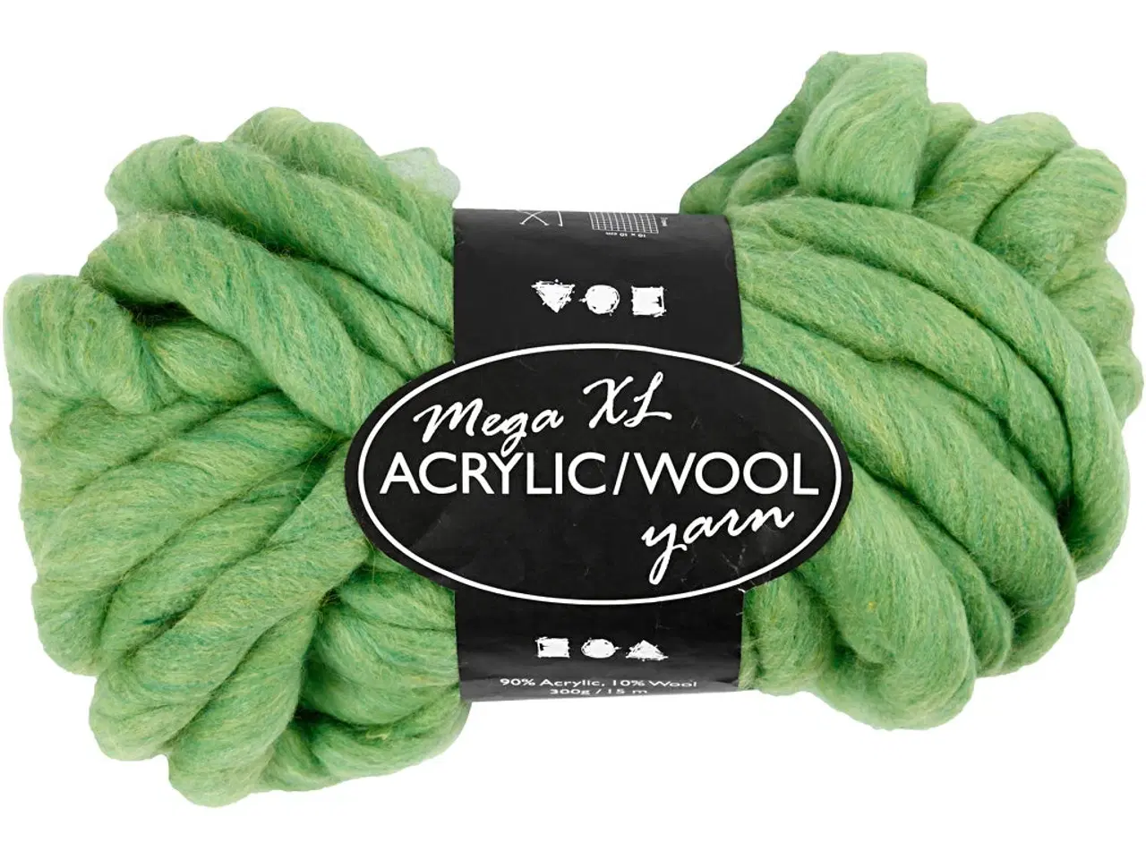Billede 1 - XL Kæmpegarn i Limegrøn - 15m, 300g til Store Projekter