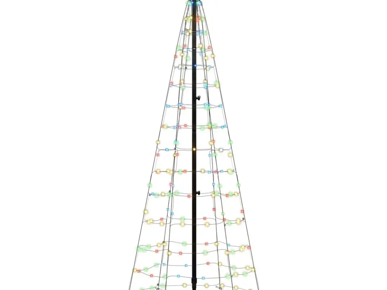 Billede 4 - LED-juletræ med spyd 220 LED'er 180 cm farverigt lys