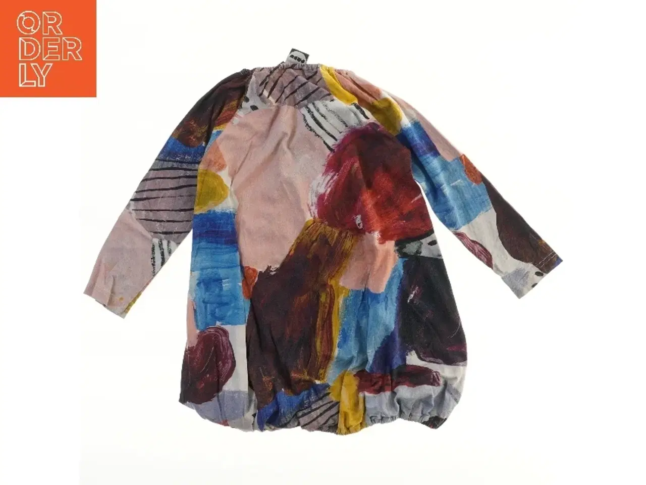 Billede 2 - Farverig kjole med mønster (str. 104)