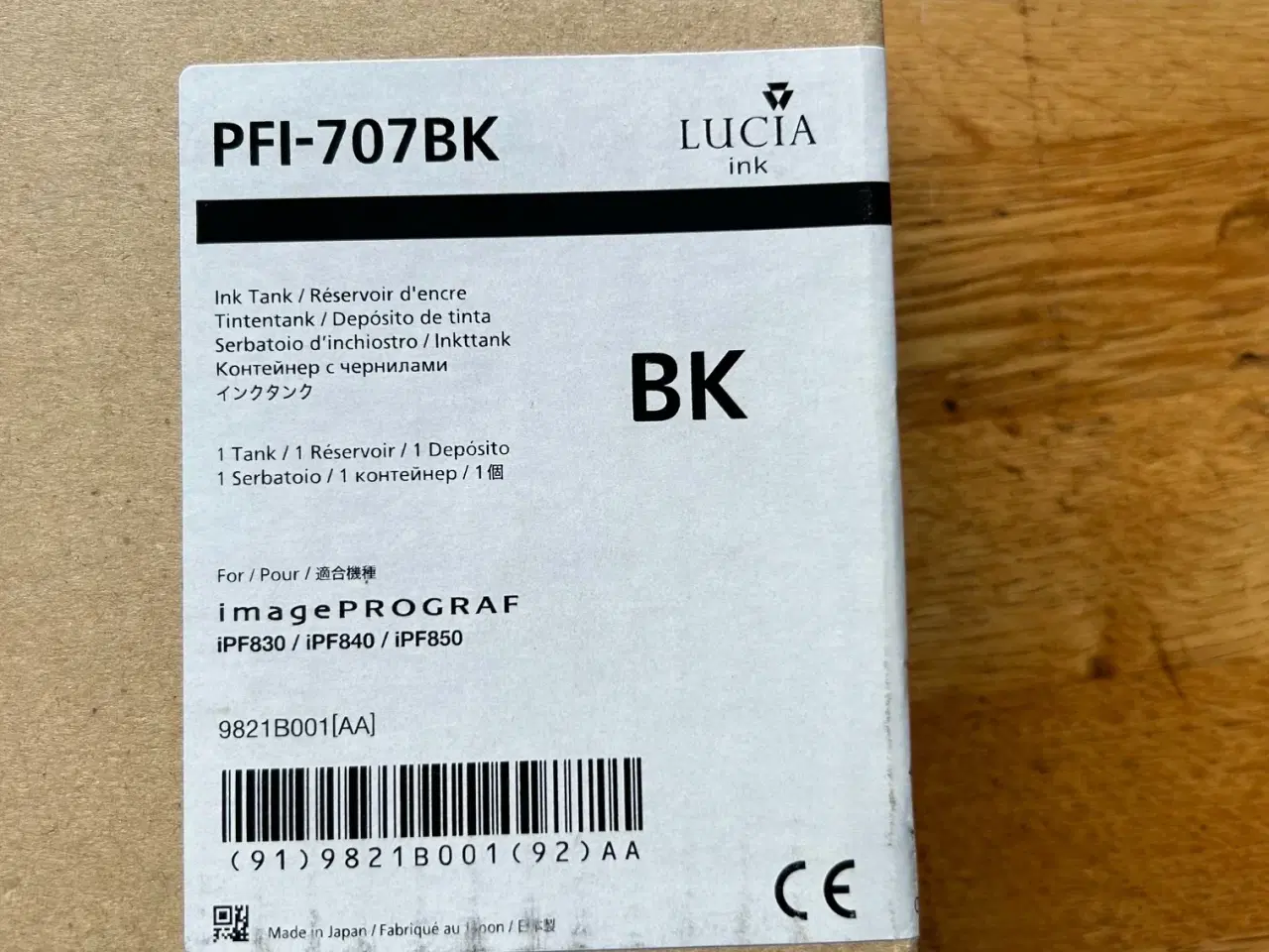 Billede 3 - Farvetoner til Canon:     CANON PFI-707 BK Blækpat