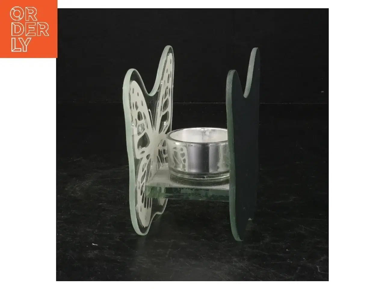 Billede 2 - Glas fyrfadslys holder