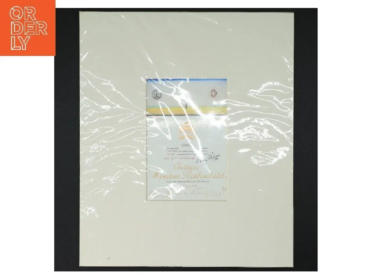 Billede 1 - Château Mouton Rothschild etiket (str svarende til normal etiket på flaske)