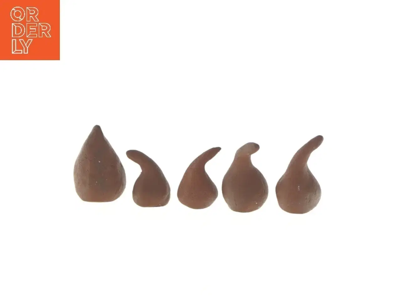 Billede 3 - Keramiske nisser, sæt af 5 (str. 5 cm)