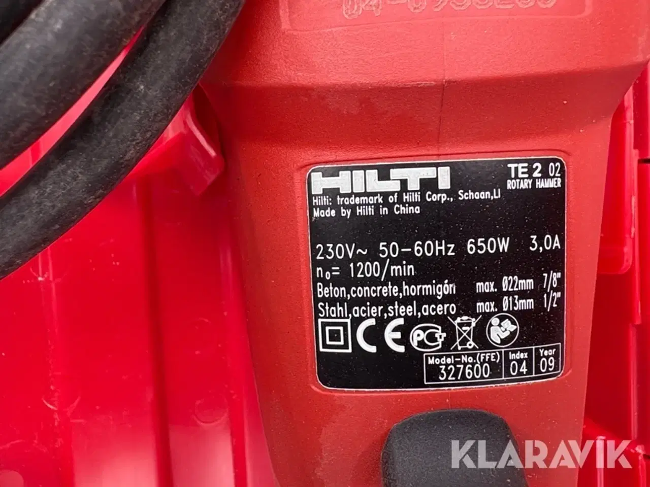 Billede 8 - Slagboremaskine Hilti TE 2 02