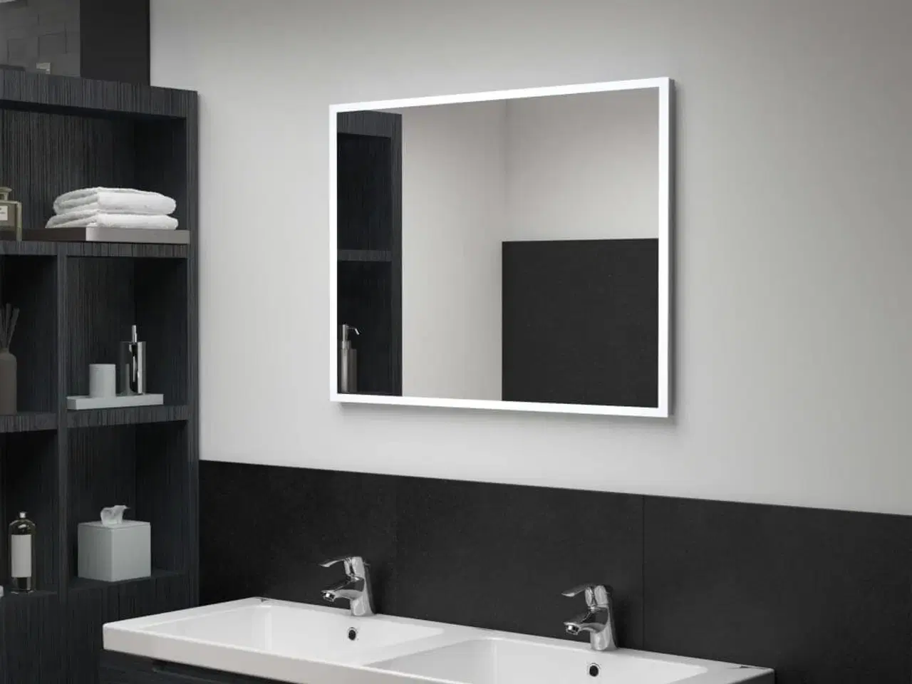 Billede 1 - LED-vægspejl til badeværelset 80x60 cm