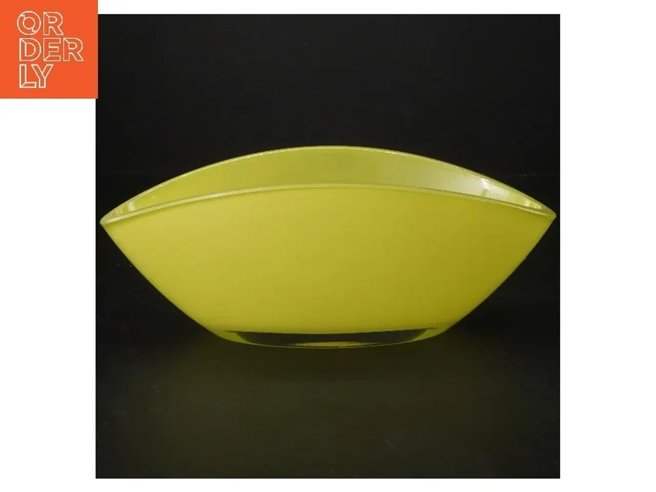 Billede 1 - Gul glasskål (str. 25,5x12 cm)