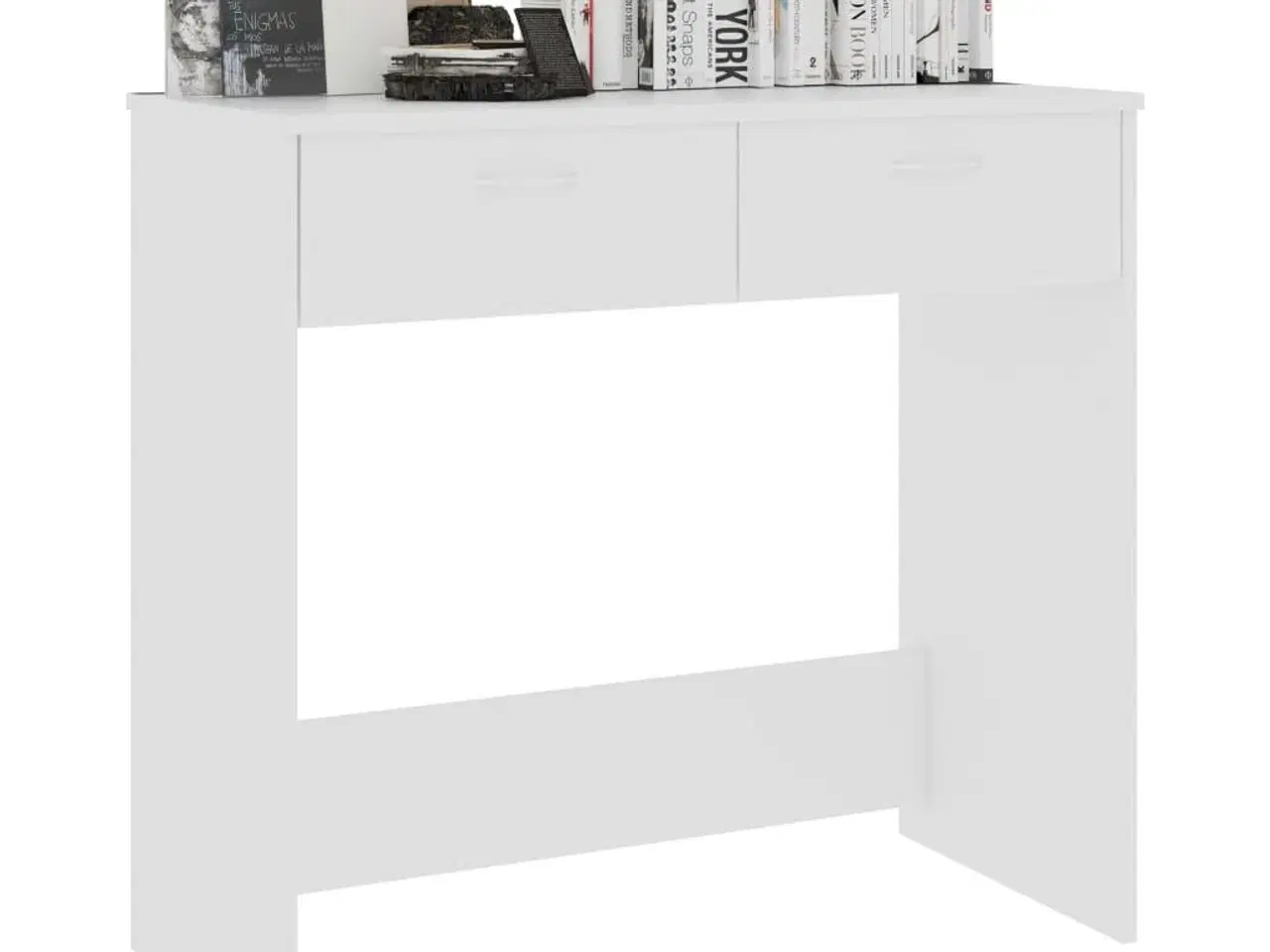 Billede 2 - Skrivebord 80x40x75 cm konstrueret træ hvid