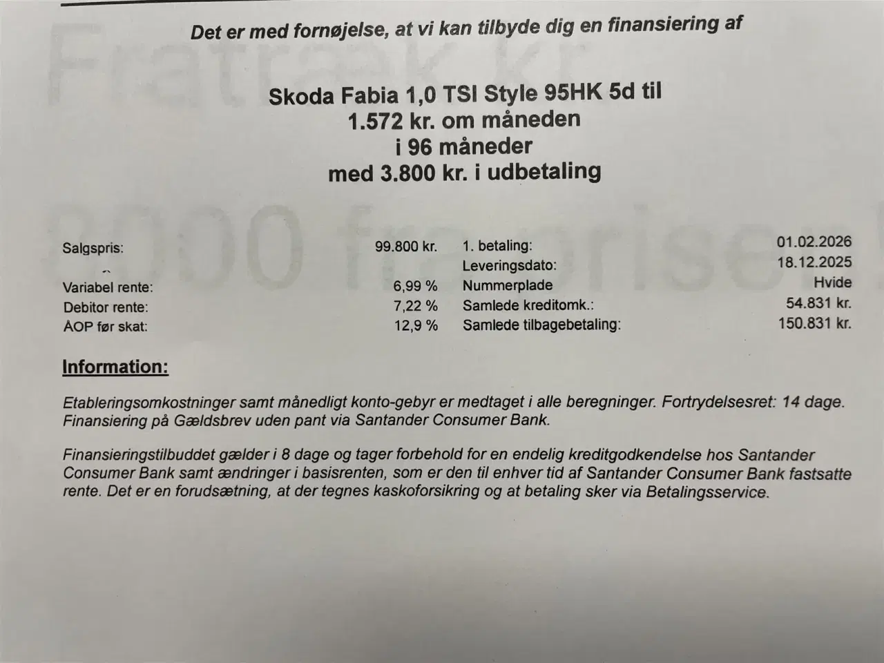 Billede 14 - Skoda Fabia 1,0 TSI Style 95HK 5d
