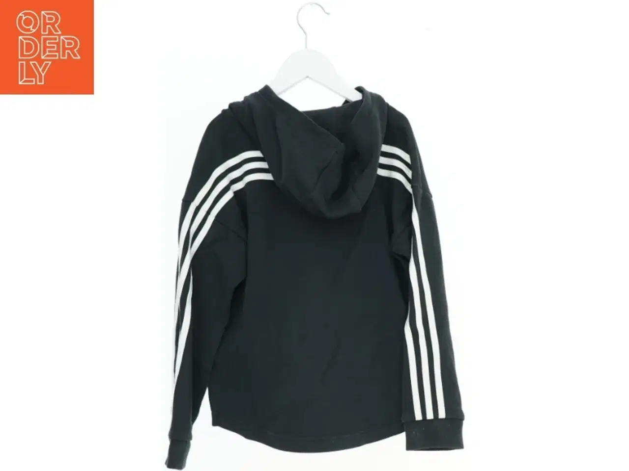 Billede 2 - Sort hættetrøje med lynlås fra Adidas (str. 140)