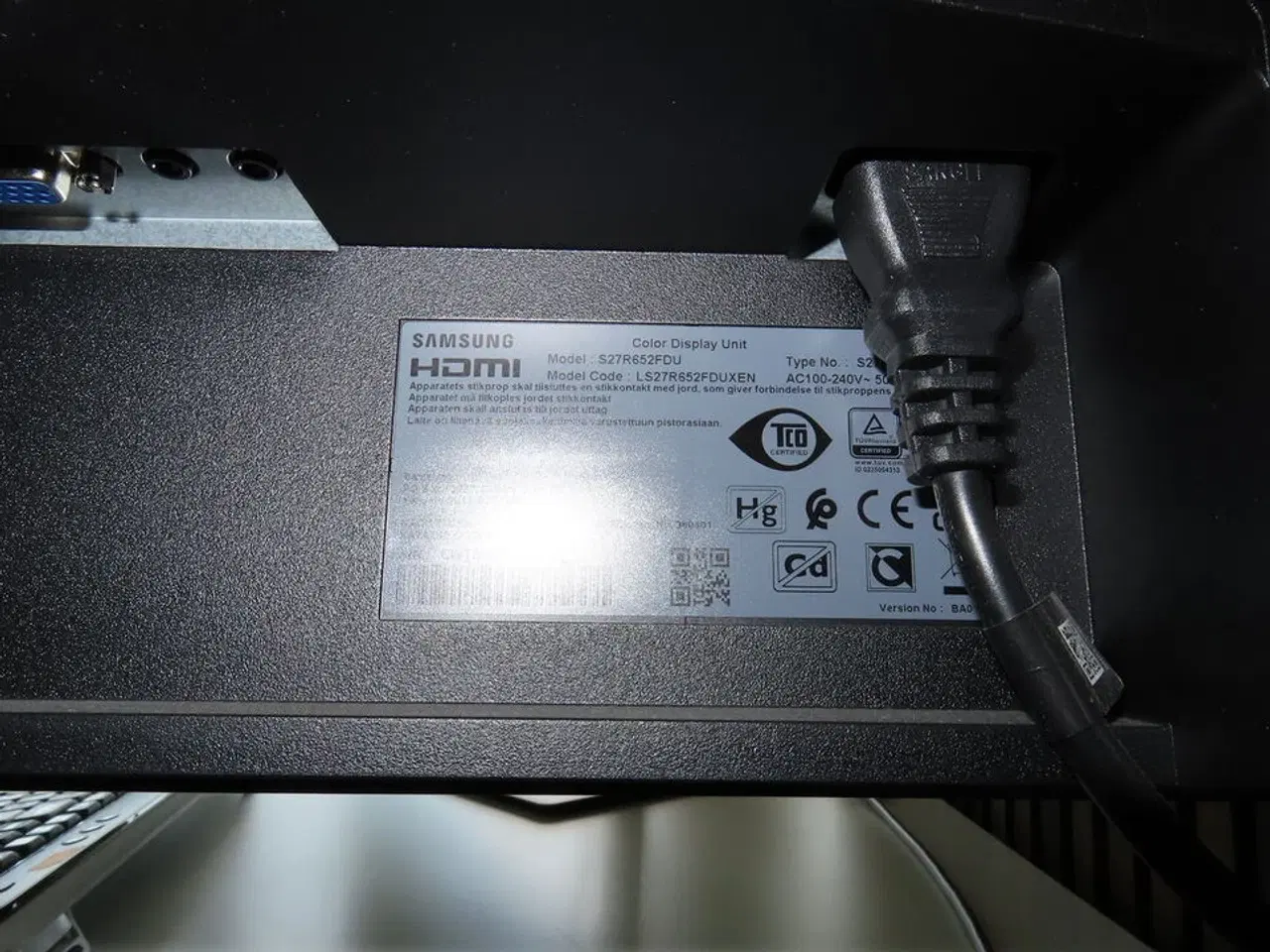 Billede 7 - 2 stk. 27" monitor, SAMSUNG S27R652FDU, docking og tastatur