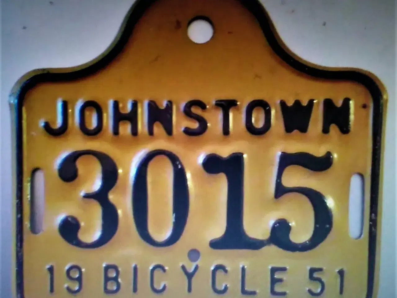 Billede 1 - Cykel nummerplade.