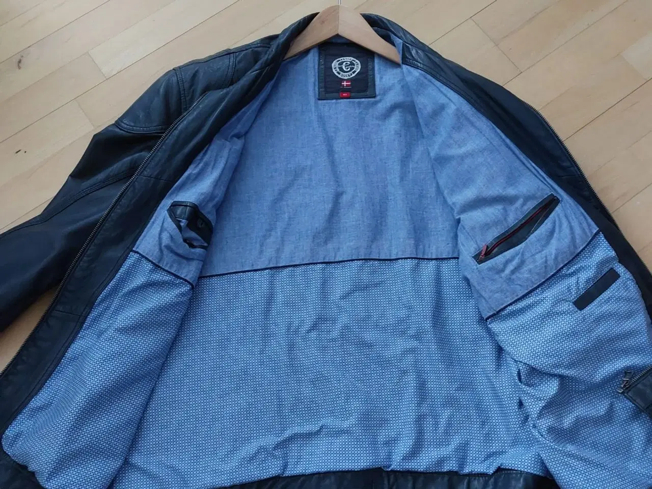 Billede 5 - Skind jakke i blødt læder blå canson