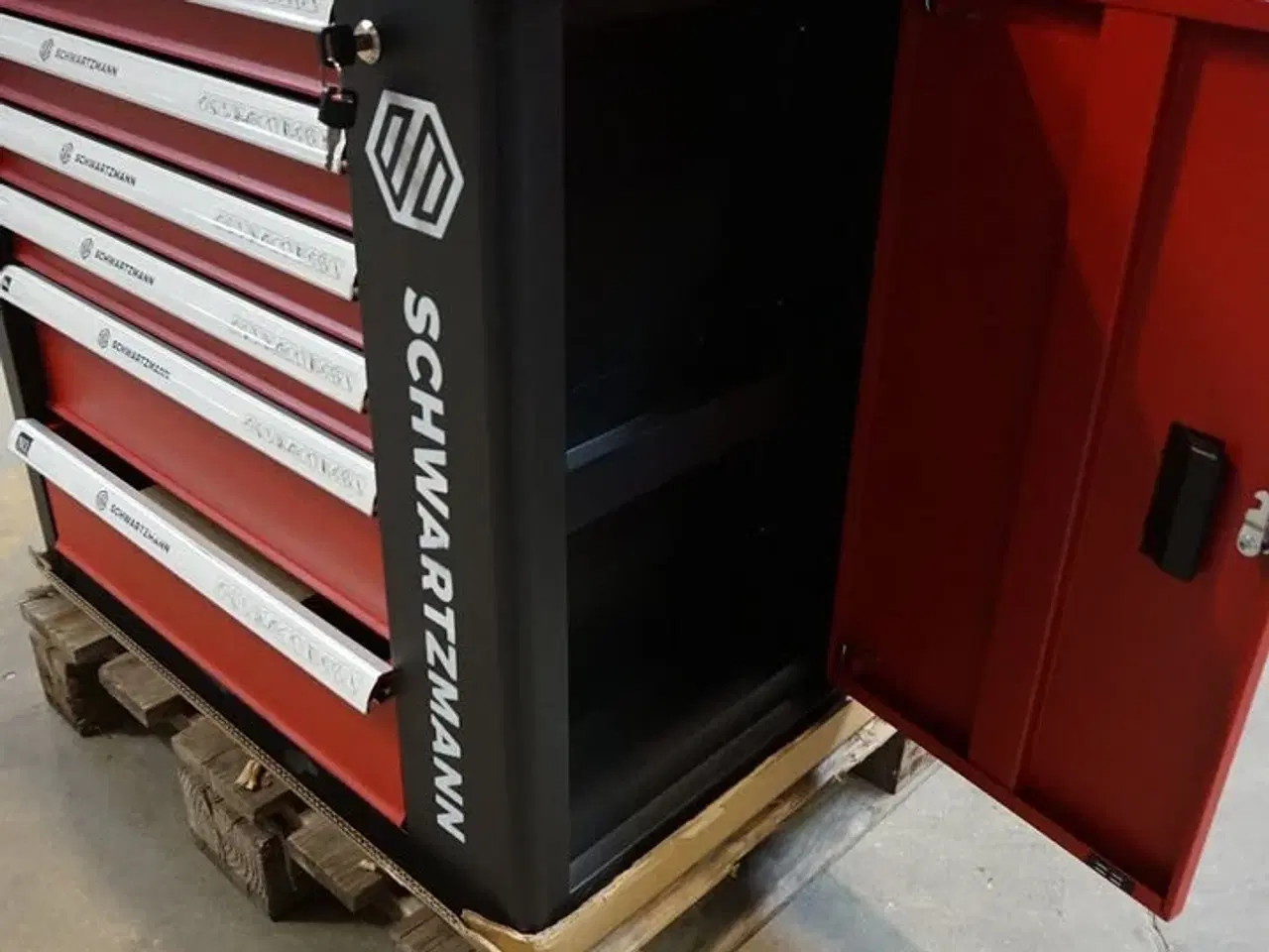 Billede 9 - Schwartzmann værktøjsvogn. Seks skuffer inkl. værktøj Red/Black
