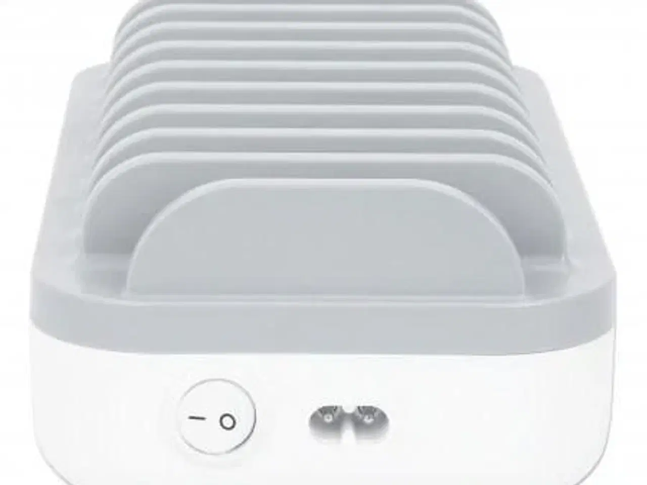 Billede 4 - USB opladerstation – Manhattan, 10 porte (3x USB-C op til 18 W PD + 7x USB-A op til 12 W), 120 W, hvid/grå