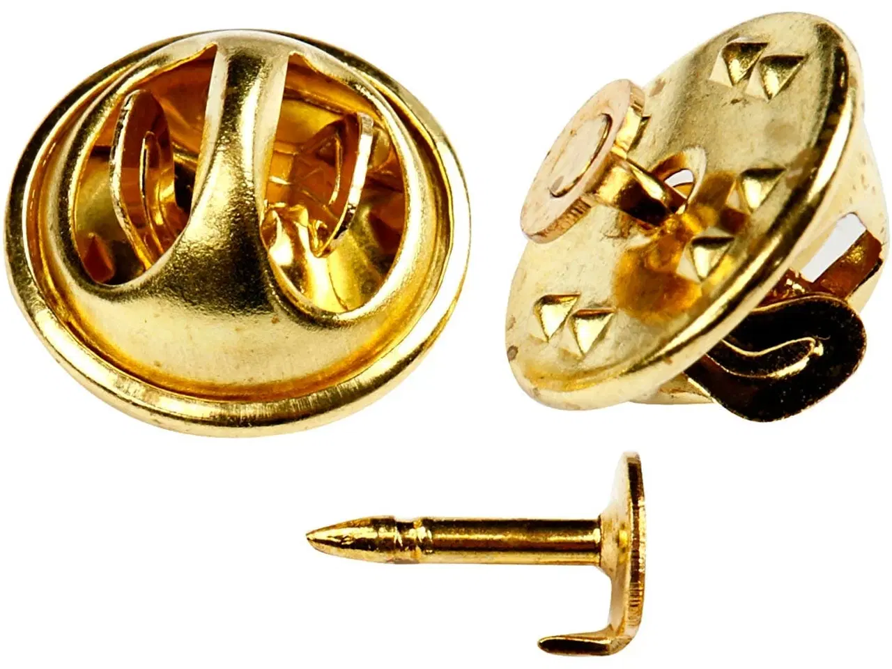 Billede 1 - Forgyldt Brocheknap 11,5 mm - 25 stk.