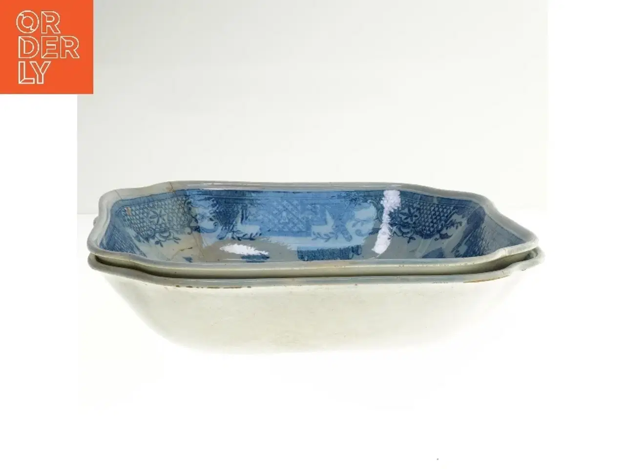 Billede 3 - Sæt med to blå-hvide porcelænsskåle fra Rrstrand (str. 21x21 cm)