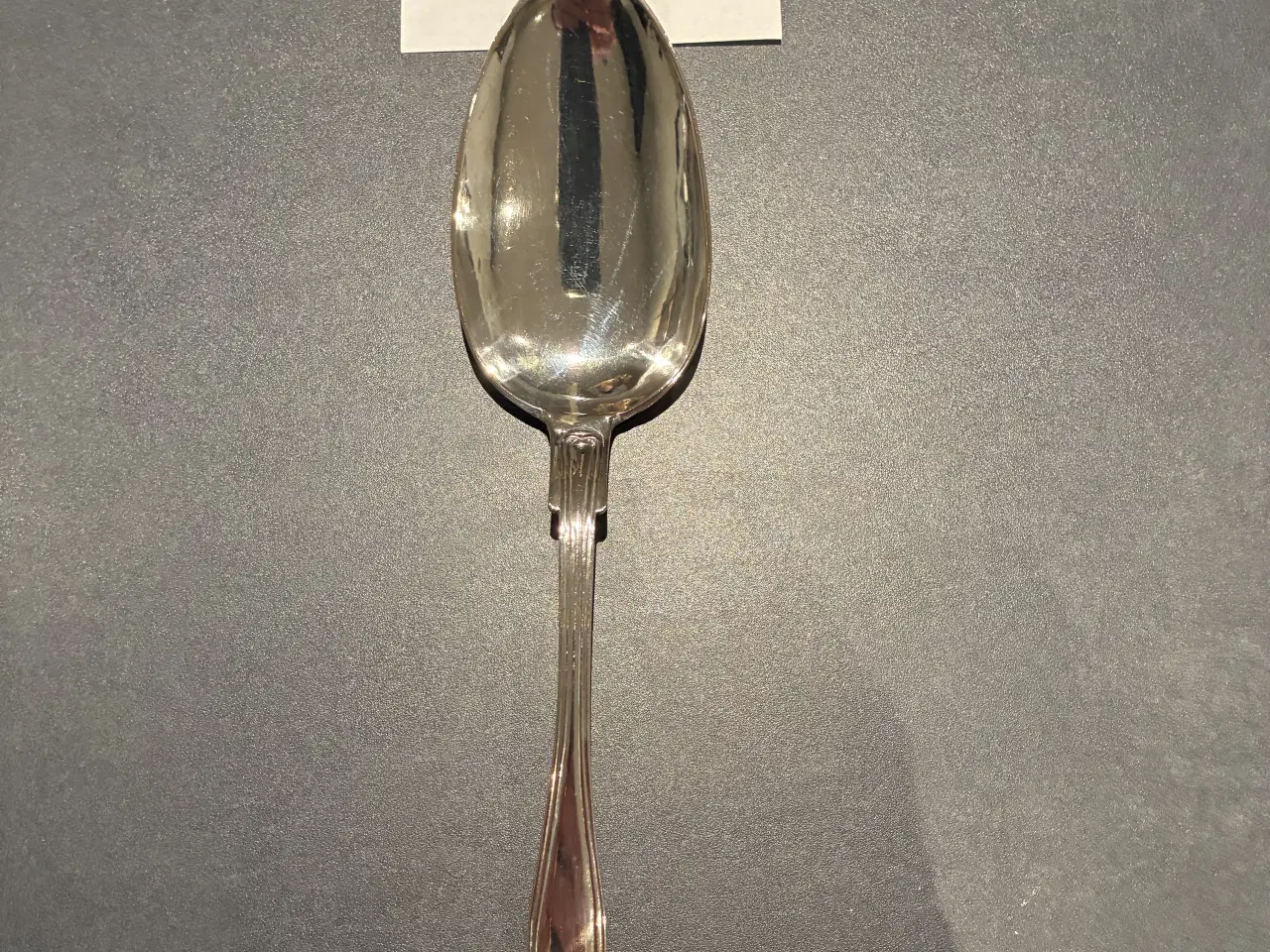 Billede 2 - Gammel dobbeltriflet middagsske i sølv