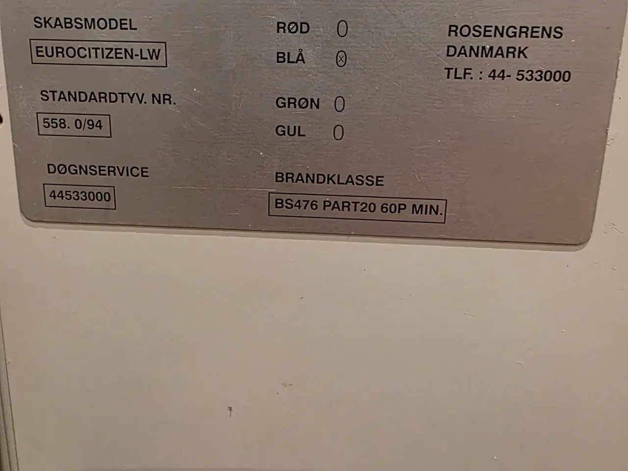 Billede 3 - Rosengrens pengeskab - Skafor blå 