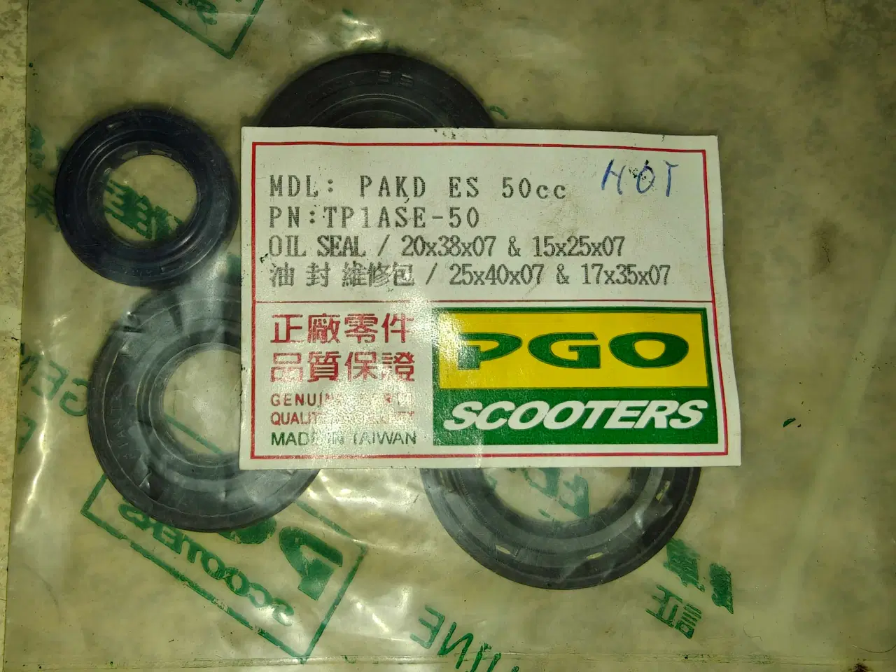 Billede 1 - PGO Hot 50 / Dr.Big. Nyt Originalt Simmerringe Sæt