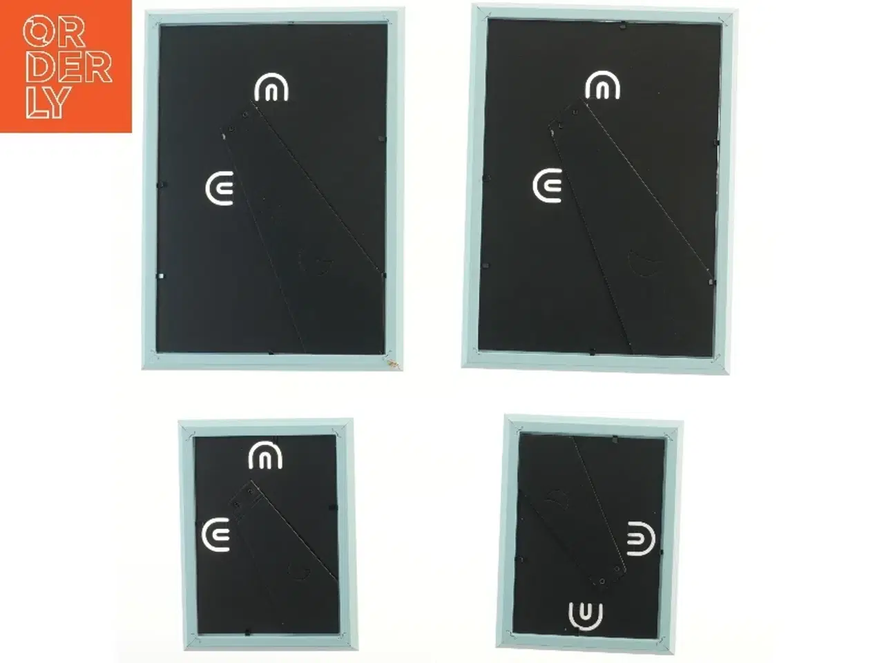 Billede 2 - Blå billedramme sæt fra IKEA (str. 2 stk 13x18 & 2 stk. 33,5x24 cm)