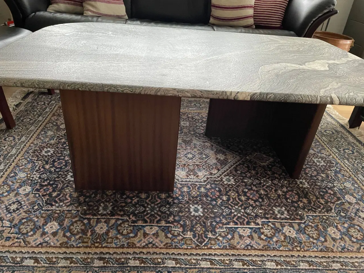 Billede 2 - Sofabord med stenplade, palisander understel