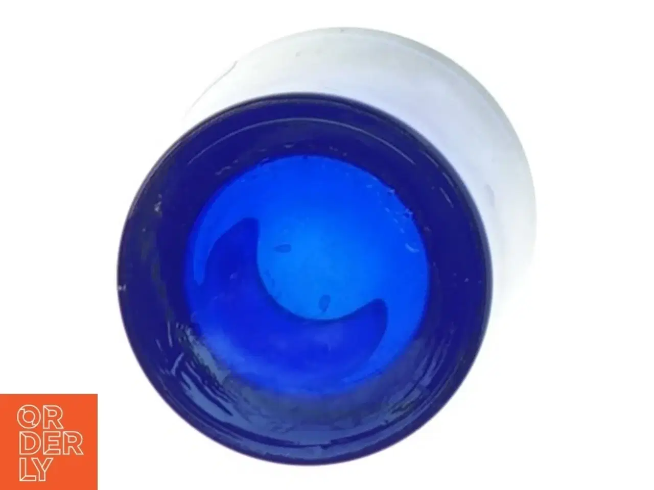 Billede 3 - Lysestage i blåt glas (str. 6 cm)