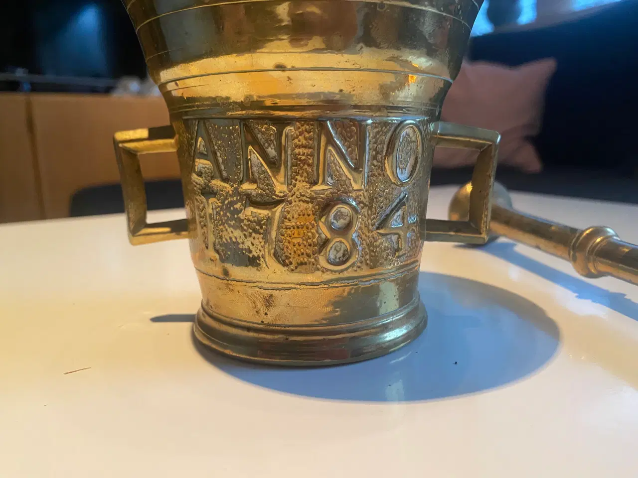 Billede 3 - Messing Morter med Pistil