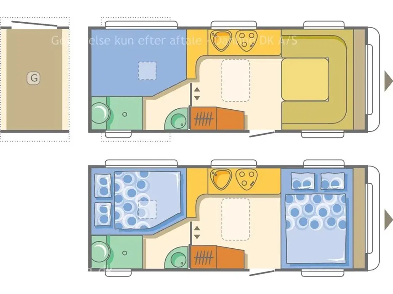 Billede 8 - 2007 - Adria Adora 562 UP CAMPINGVOGN MED MASSER AF KØKKENBORDS- & SKABSPLADS
