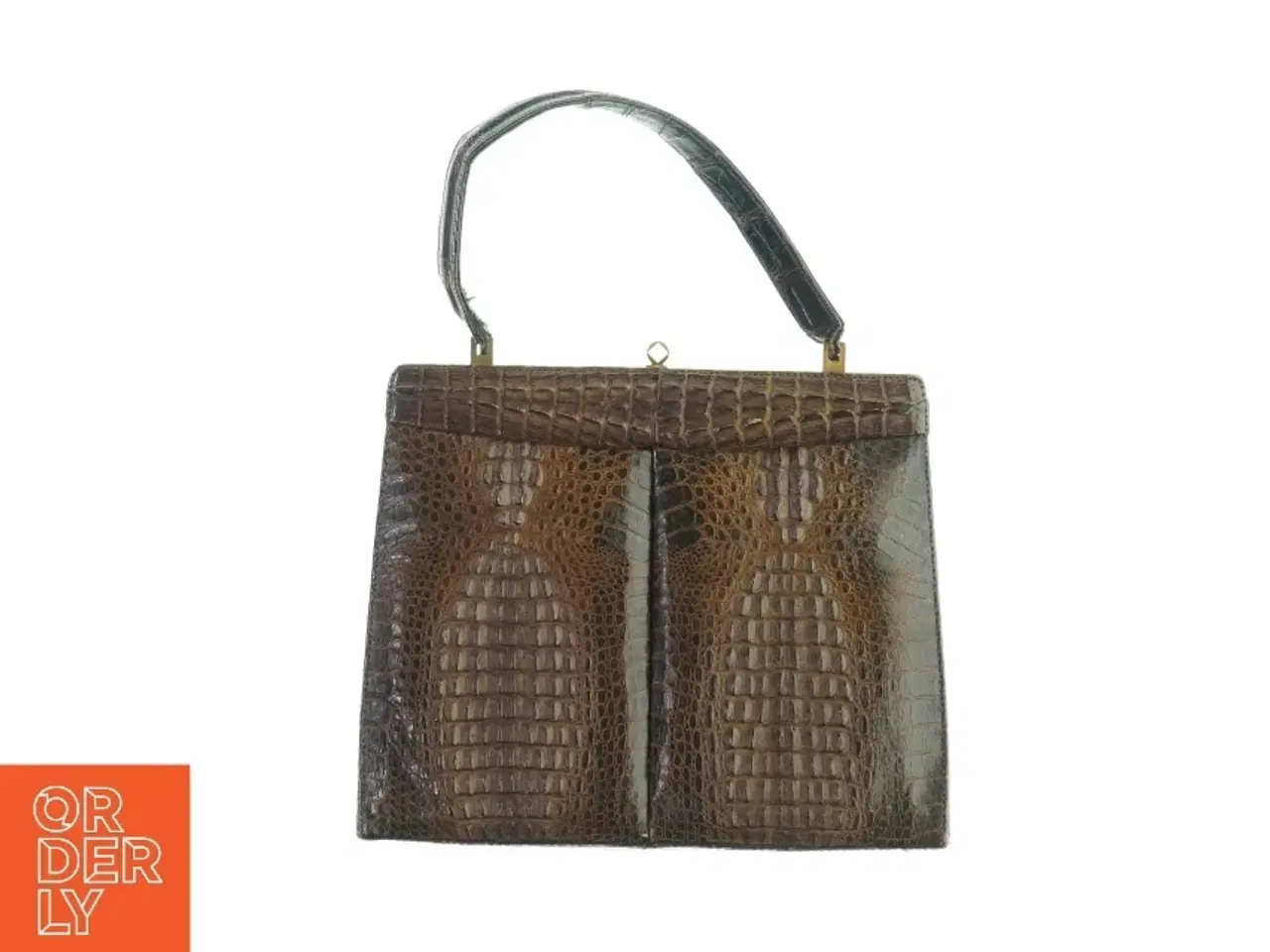 Billede 1 - Håndtaske med slangeskind fra Mutans (str. LB 20x25 cm)