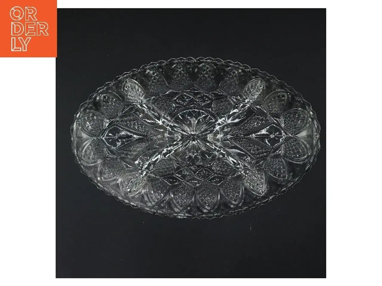 Billede 3 - Glasfad med mønster (str. 29x18,5 cm)