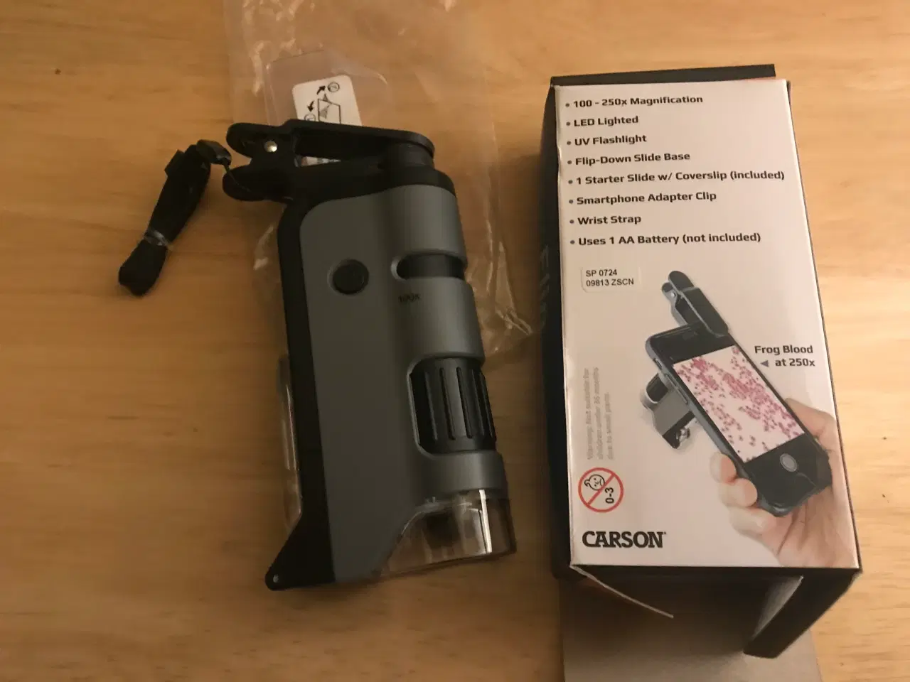 Billede 1 - Ny Micro-Flip Lommemikroskop 100-250 fra Carson