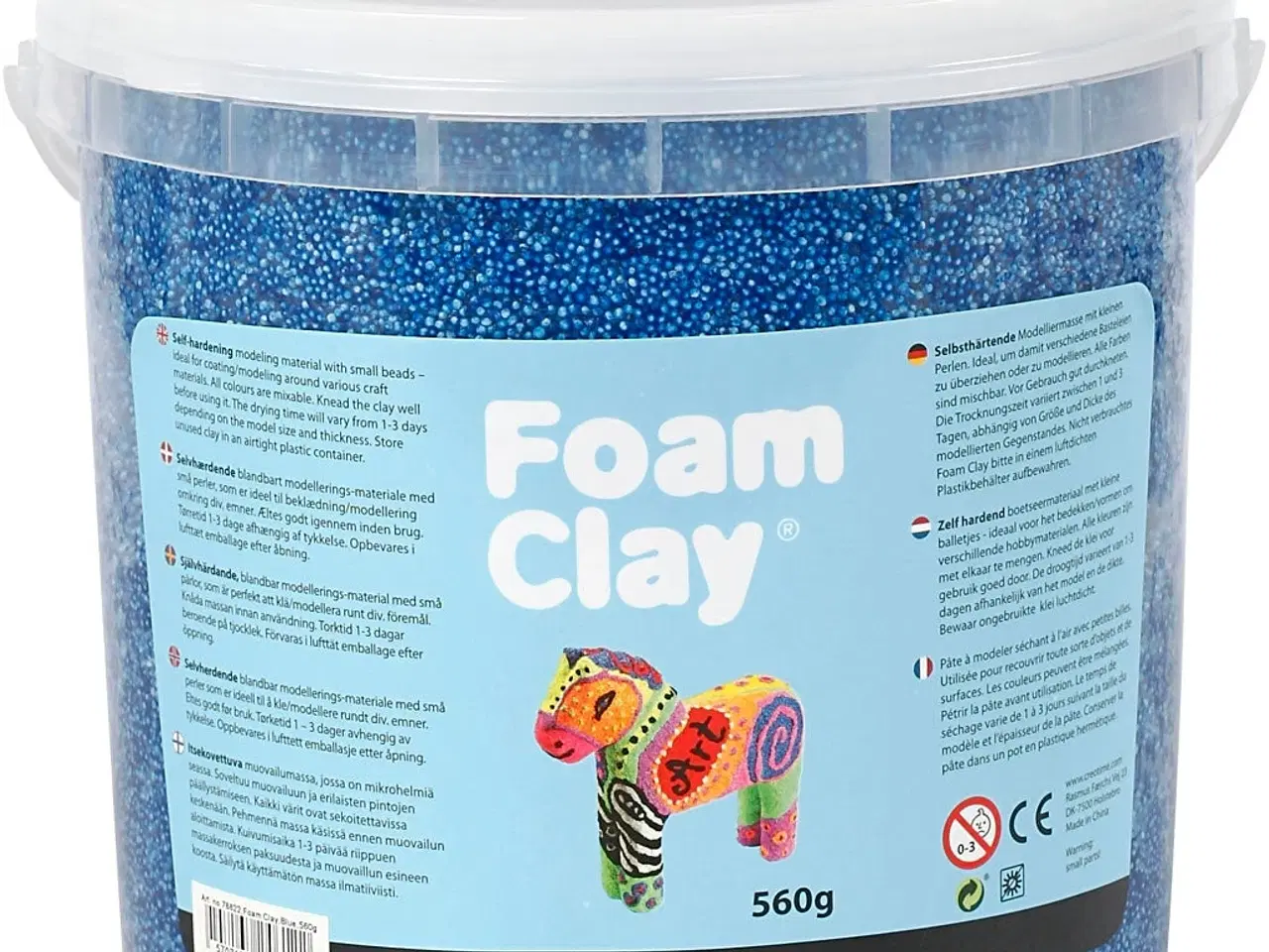 Billede 1 - Foam Clay® Blå - 560g Selvhærdende Modellervoks