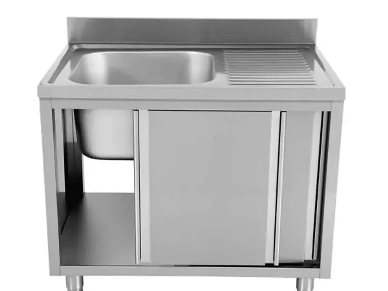 Billede 5 - Stålbord med vask - B1200 x D700 x H850 mm