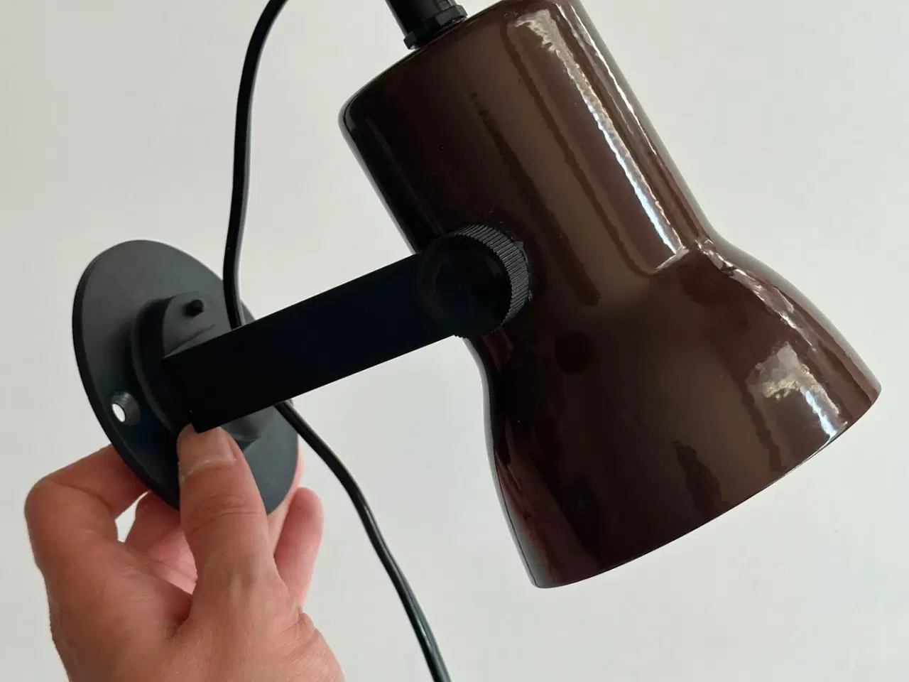 Billede 2 - Retro væglampe, brun
